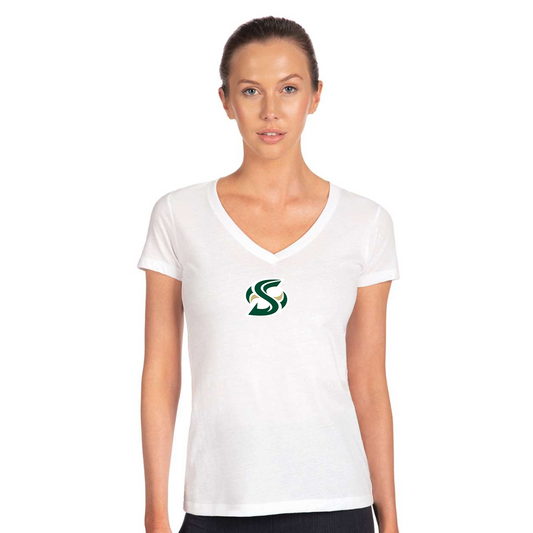 Women's Sacramento State Hornets Logo   Next Level V-Neck T-Shirt
