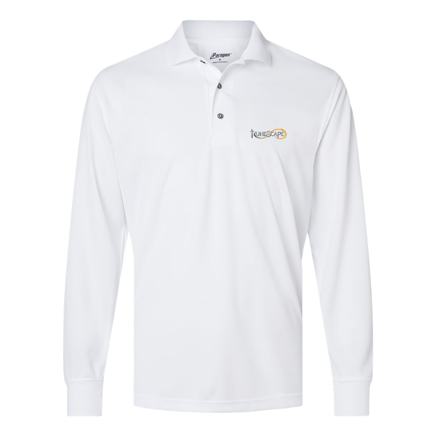 Men's Runescape Logo Paragon Prescott Long Sleeve Polo