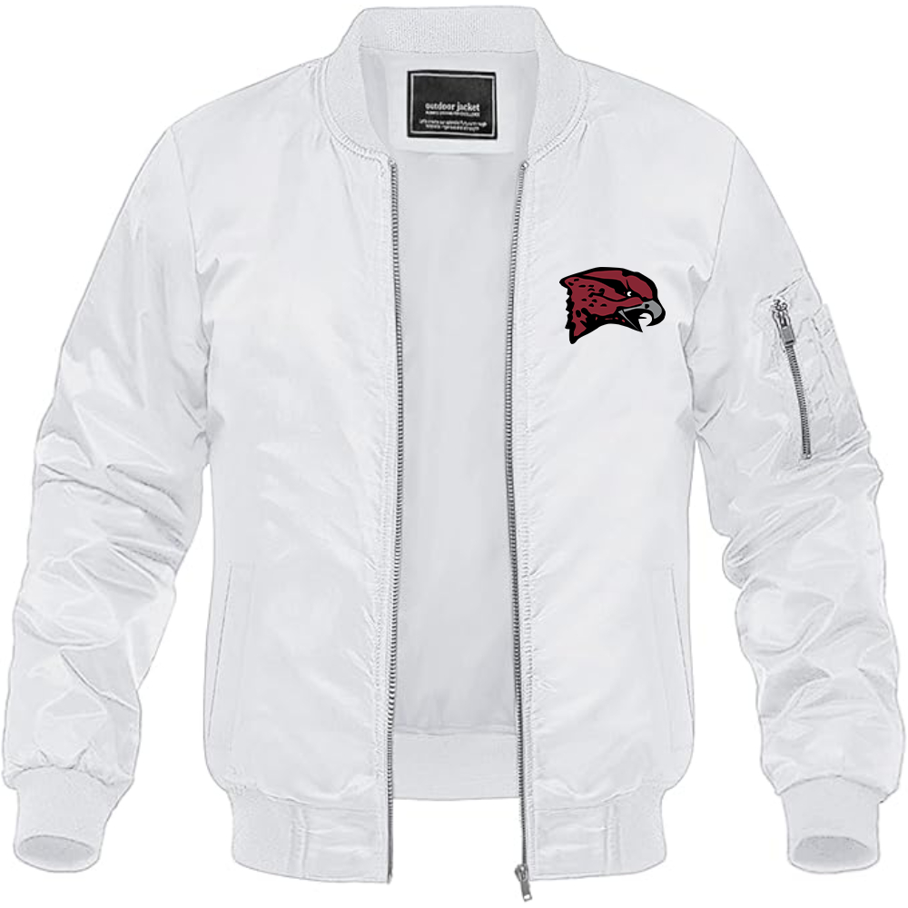 Men's Maryland Eastern Shore Hawks Logo Lightweight Bomber Jacket Windbreaker Softshell Varsity Jacket Coat