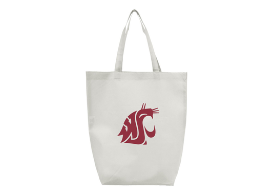 Washington State Cougars Q-Tees Non-Woven Gusset Bottom Tote
