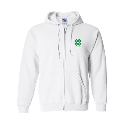 Men's 4H Canada Logo Gildan  Heavy Blend Full Zip Hooded Sweatshirt