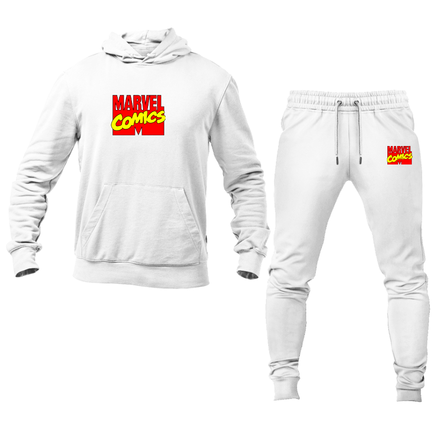 Men's Marvel Comics Logo Hoodie Joggers Set