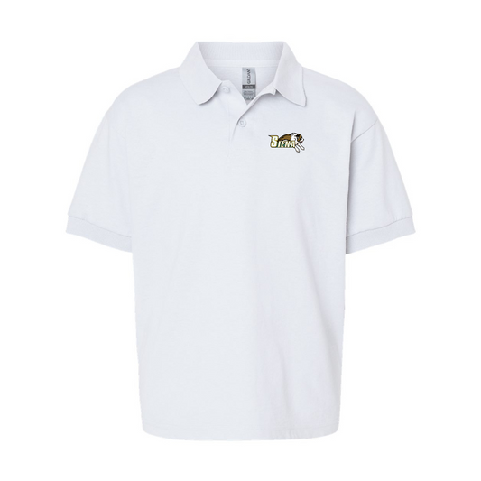 Youth Siena Saints Logo Gildan Dry Blend Jersey Polo