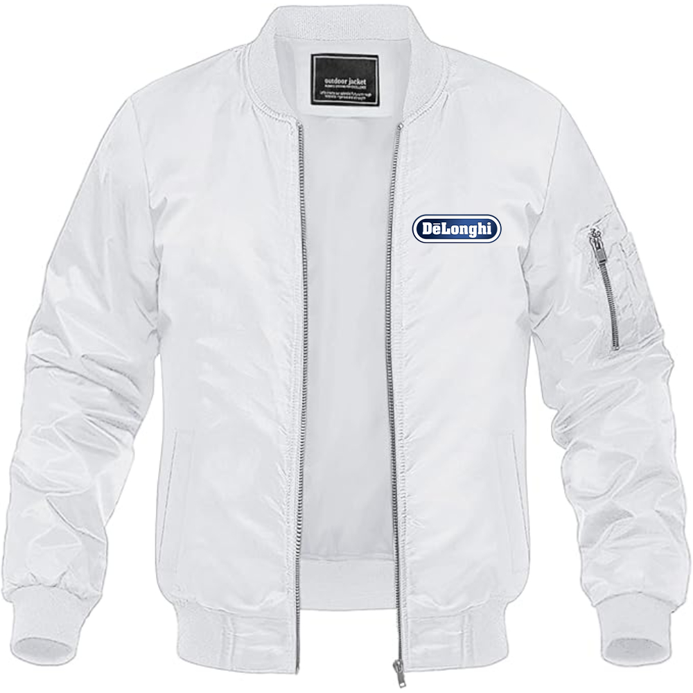 Men's DeLonghi Logo Lightweight Bomber Jacket Windbreaker Softshell Varsity Jacket Coat