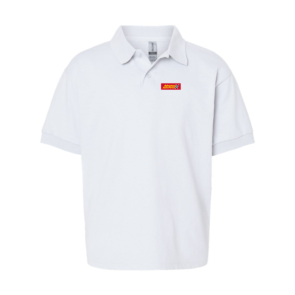 Youth Advance Auto Parts Logo Gildan Dry Blend Jersey Polo