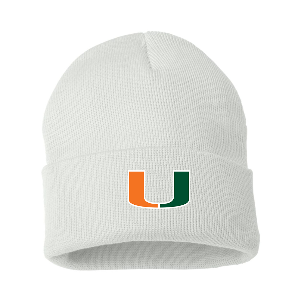 Miami Hurricanes Logo Beanie Hat