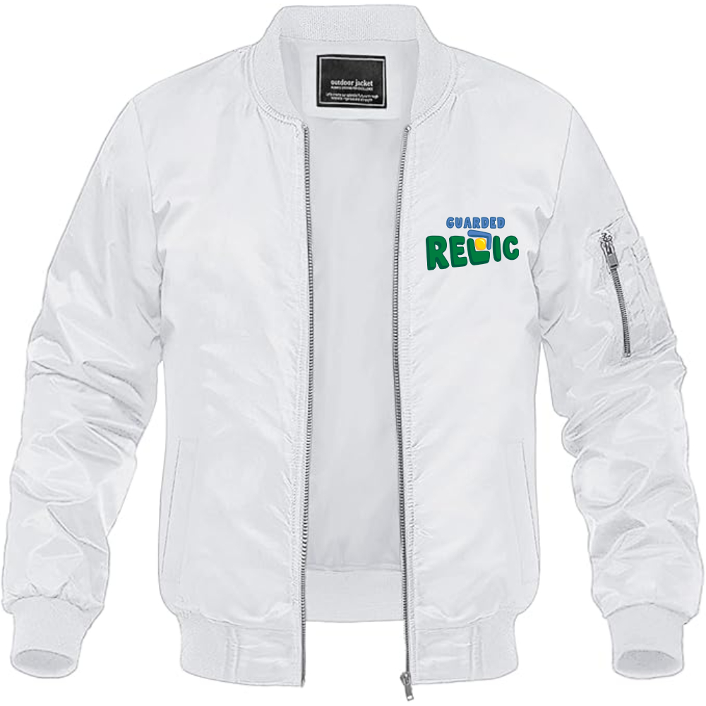 Men's Guarded Relic Logo Lightweight Bomber Jacket Windbreaker Softshell Varsity Jacket Coat