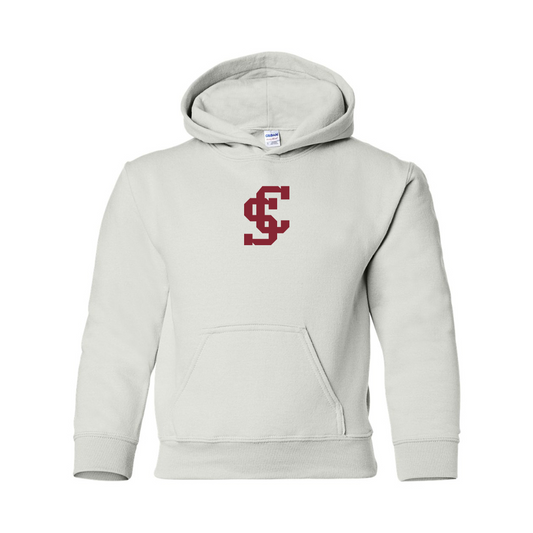 Youth Santa Clara Broncos Logo Gildan Heavy Blend  Hooded Sweatshirt