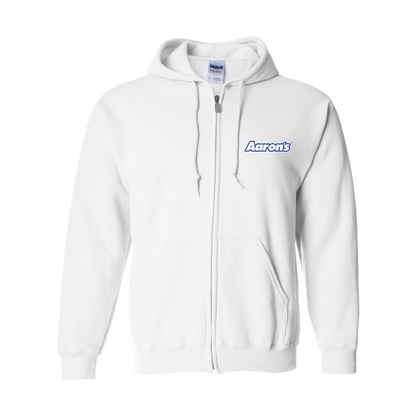 Men's Aaron_s Logo Gildan  Heavy Blend Full Zip Hooded Sweatshirt