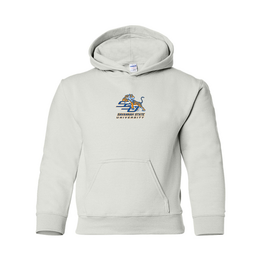 Youth Savannah State Tigers Logo Gildan Heavy Blend  Hooded Sweatshirt