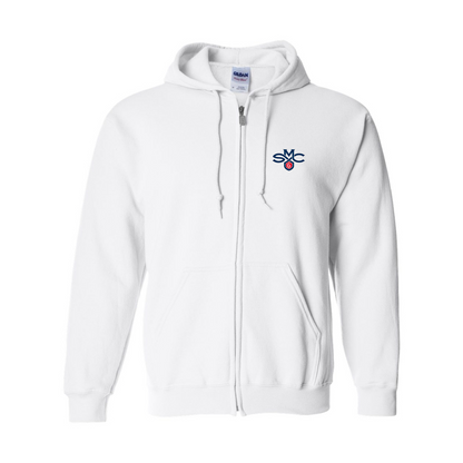 Men's Saint Marys Gaels Logo Gildan  Heavy Blend Full Zip Hooded Sweatshirt