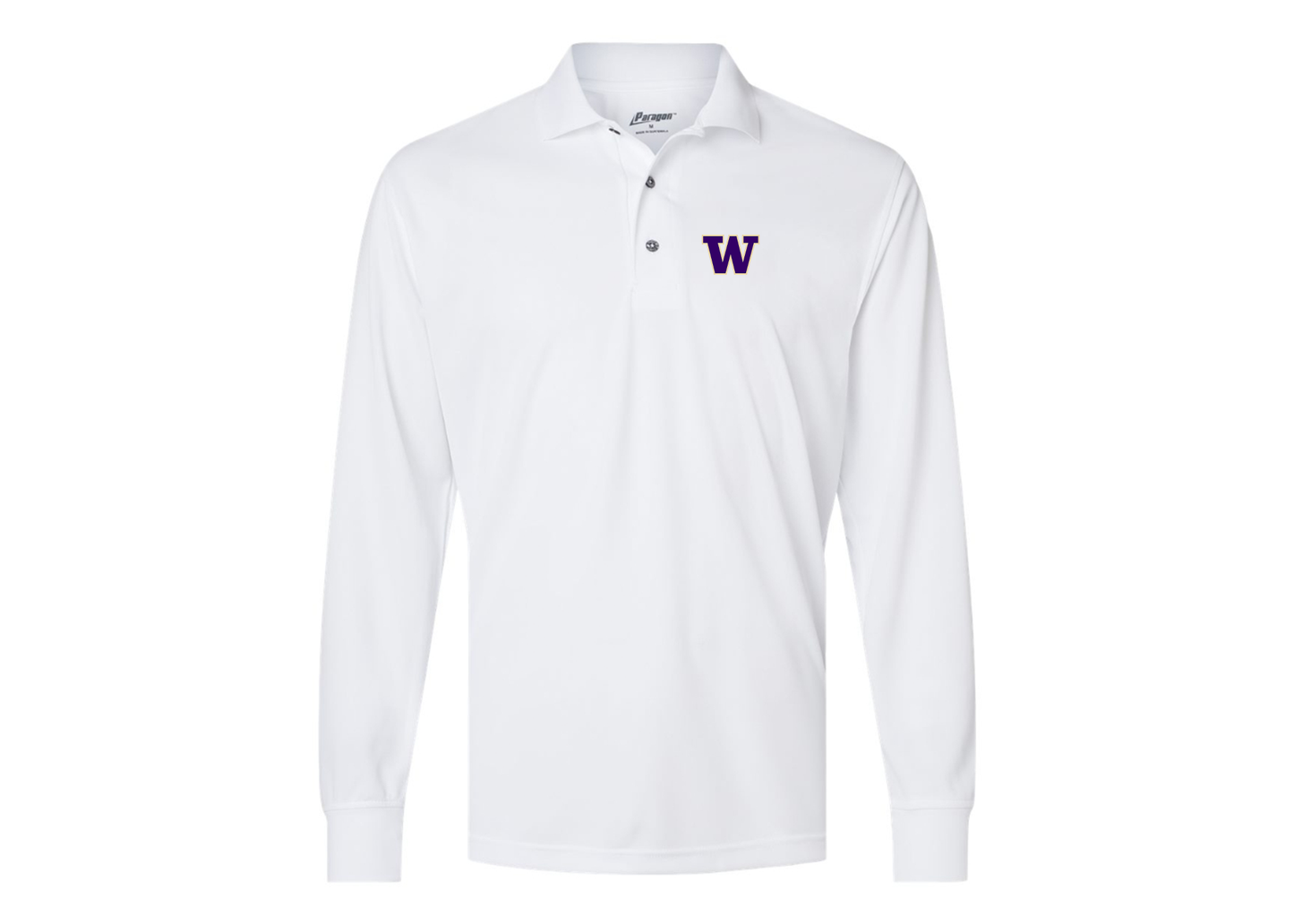 Men's Washington Huskies Paragon Prescott Long Sleeve Polo