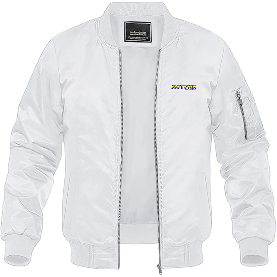 Men's Motown the Musical Logo Lightweight Bomber Jacket Windbreaker Softshell Varsity Jacket Coat