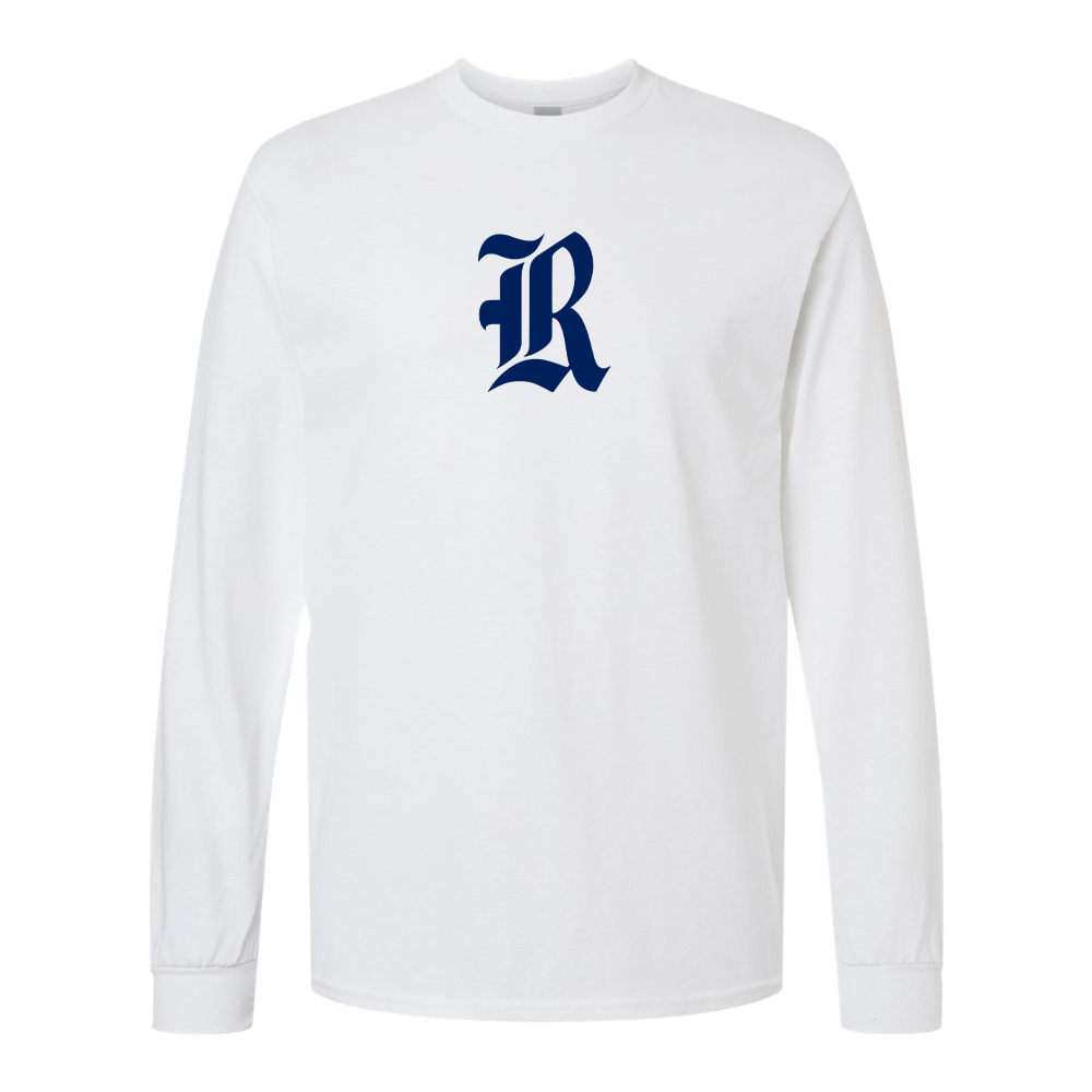 Men's Rice Owls Logo Gildan Heavy Cotton Long Sleeve T-Shirt