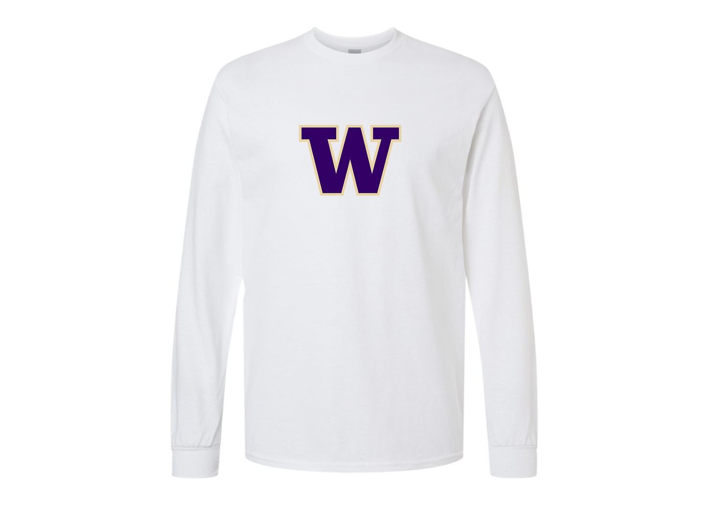 Men's Washington Huskies Gildan Heavy Cotton Long Sleeve T-Shirt