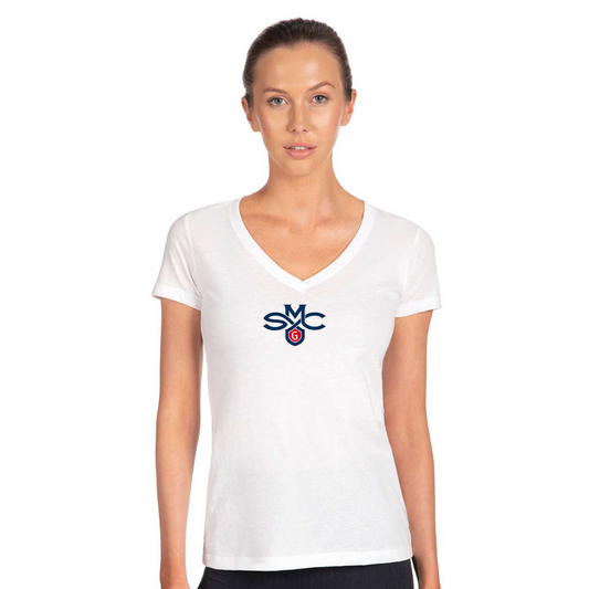 Women's Saint Marys Gaels Logo Next Level V-Neck T-Shirt