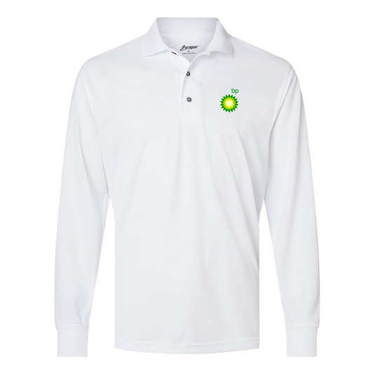 Men's BP Oil Logo Paragon Prescott Long Sleeve Polo
