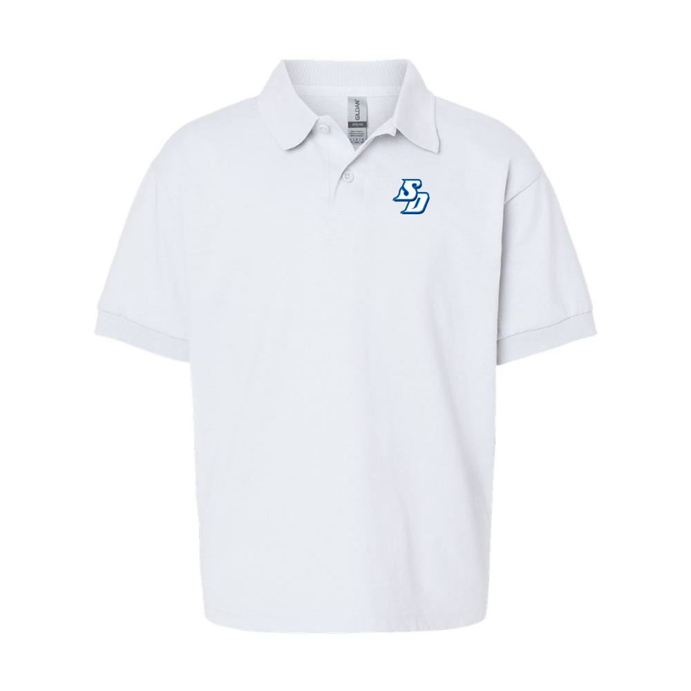 Youth San Diego Toreros Logo Gildan Dry Blend Jersey Polo