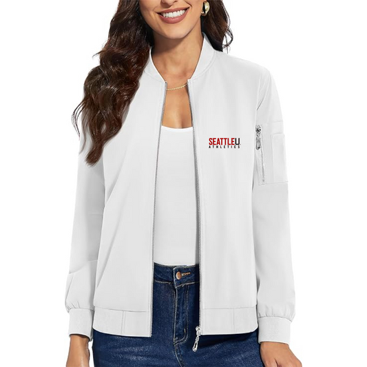 Women's Seattle Redhawks Logo  Premium Bomber Jacket with Polished Detailing and Functional Sleeve Pocket Modern Luxury Outerwear