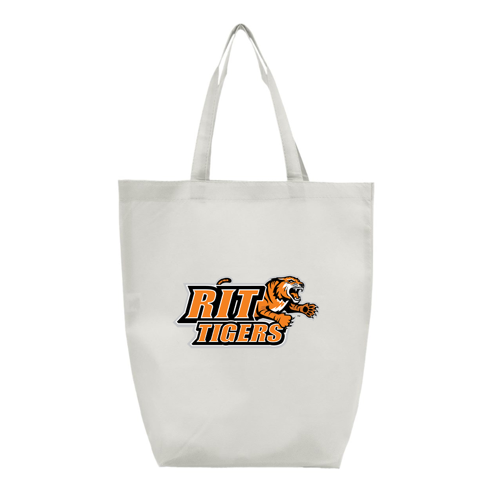 RIT Tigers Logo Q-Tees Non-Woven Gusset Bottom Tote