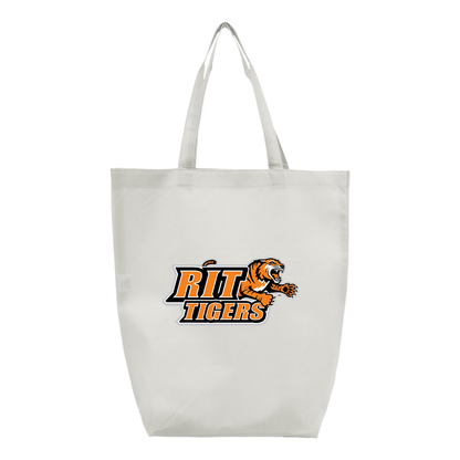RIT Tigers Logo Q-Tees Non-Woven Gusset Bottom Tote