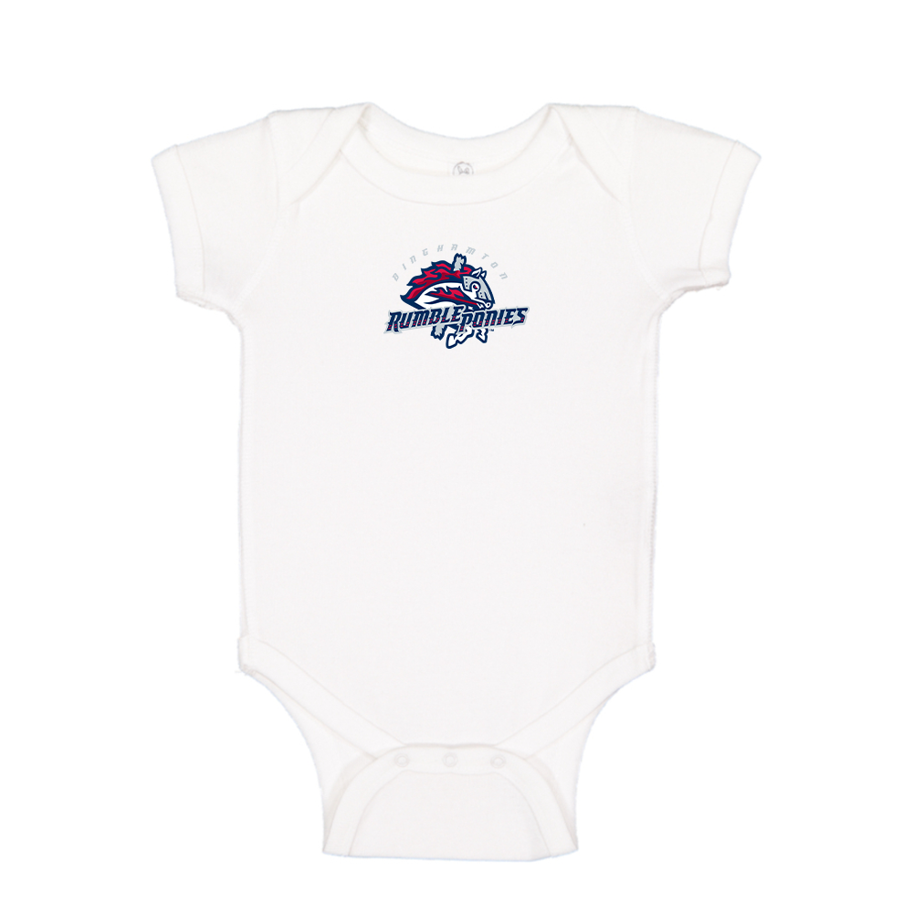 Binghamton Rumble Ponies Logo Baby Romper Onesie