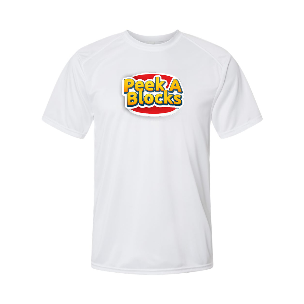 Men's Peek A Blocks Logo Polyester T-Shirt