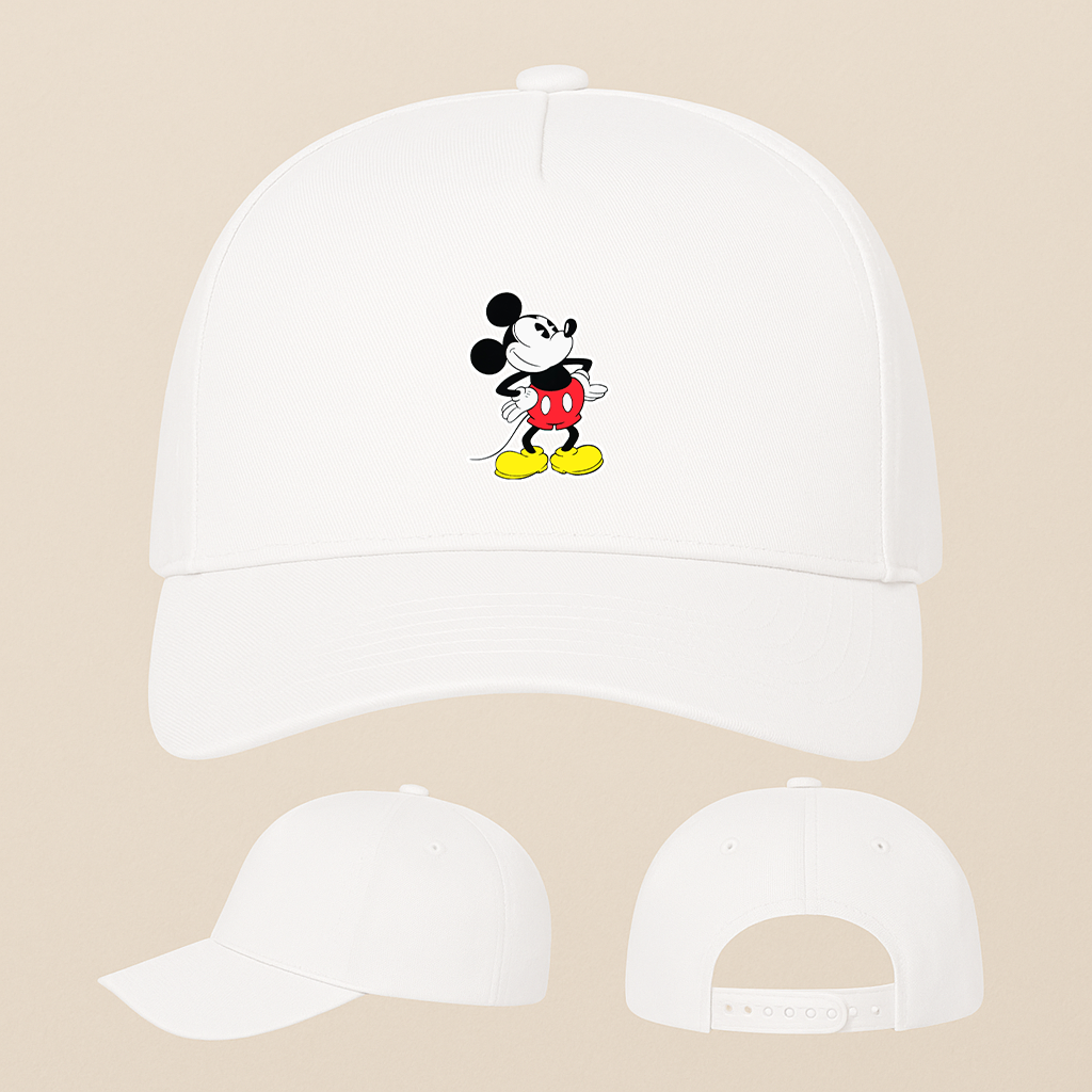 Mickey Mouse Cartoon Five Panel Twill Snapback Cap
