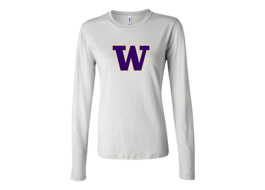 BELLA CANVAS Women’s Washington Huskies Jersey Long Sleeve Tee