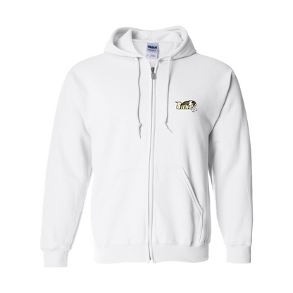 Men's Siena Saints Logo Gildan  Heavy Blend Full Zip Hooded Sweatshirt