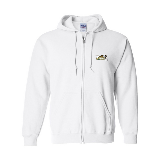 Men's Siena Saints Logo Gildan  Heavy Blend Full Zip Hooded Sweatshirt