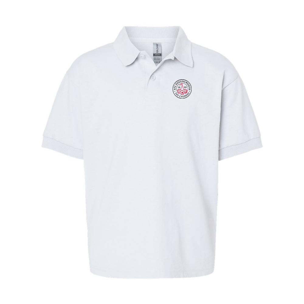 Youth AFC Bournemouth Soccer Logo Gildan Dry Blend Jersey Polo
