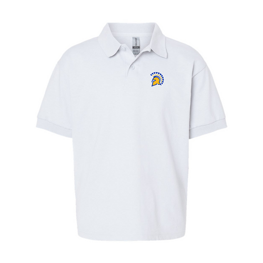 Youth San Jose State Spartans Logo Gildan Dry Blend Jersey Polo