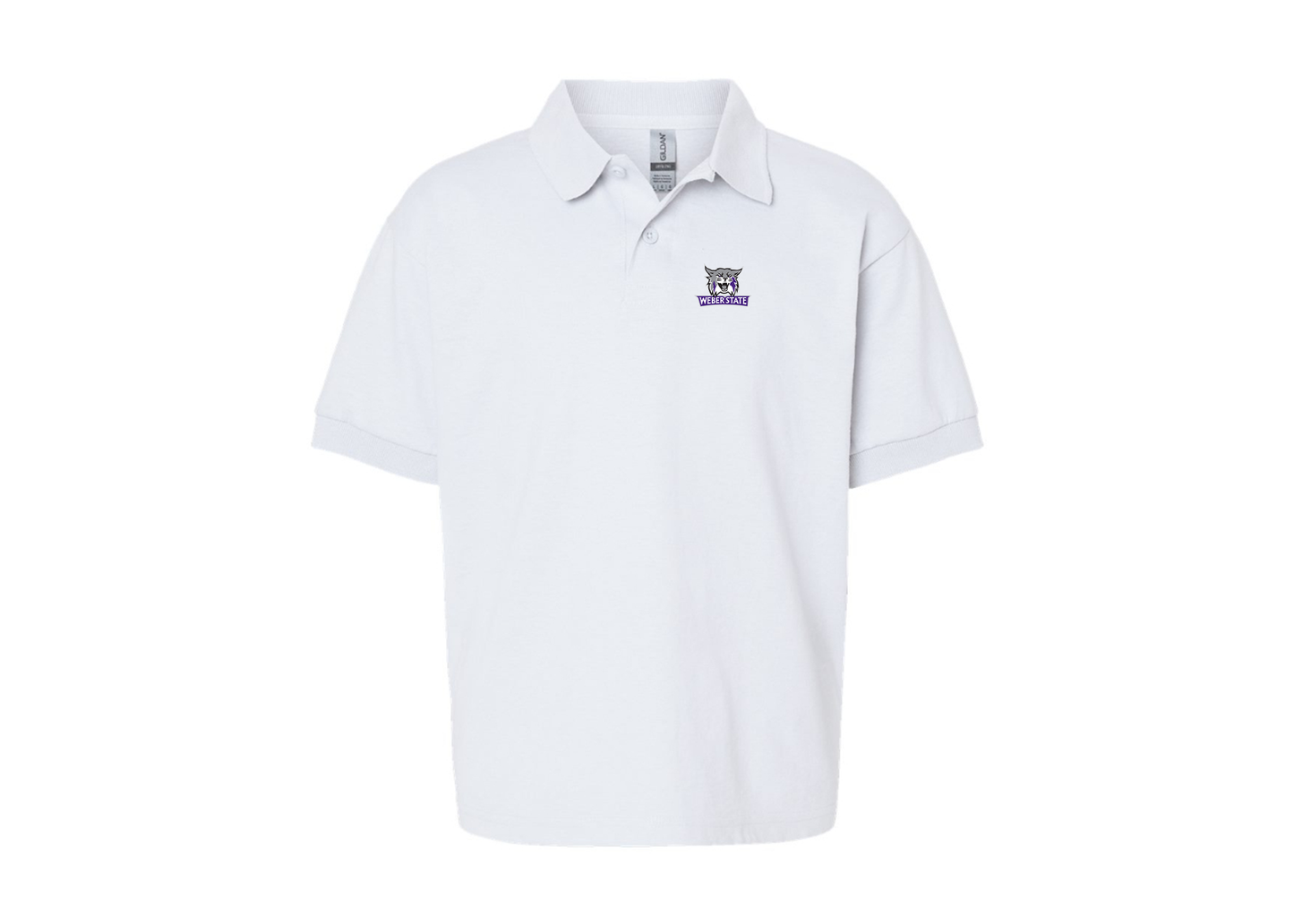 Youth Weber State Wildcats Gildan Dry Blend Jersey Polo