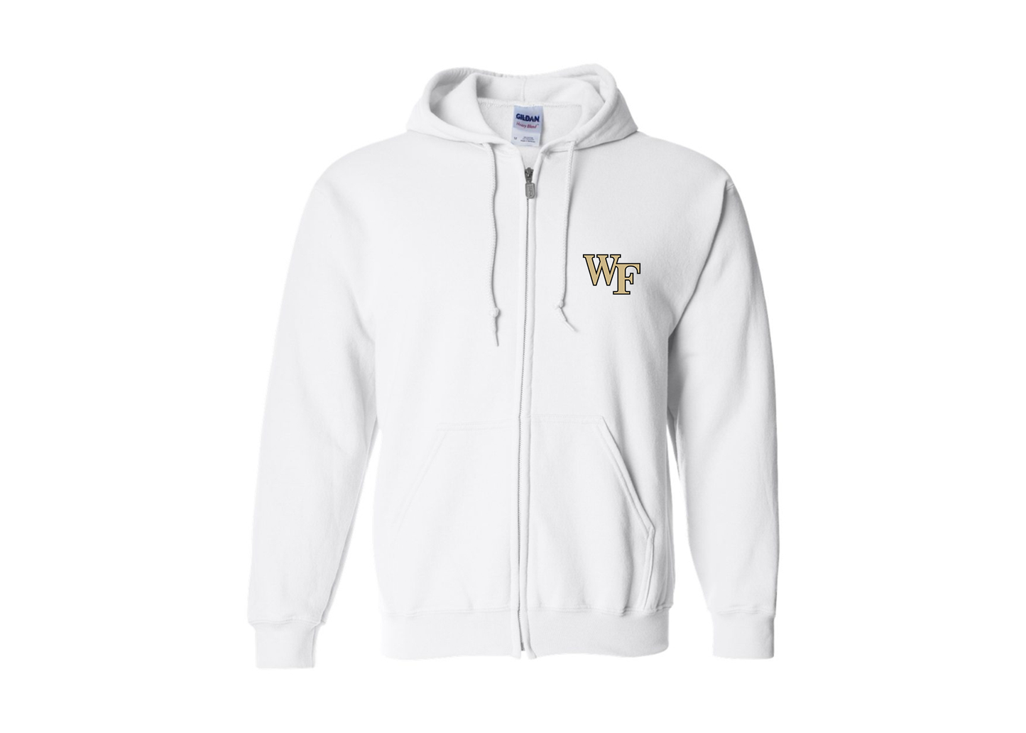 Men's Wake Forest Demon Deacons Gildan  Heavy Blend Full Zip Hooded Sweatshirt