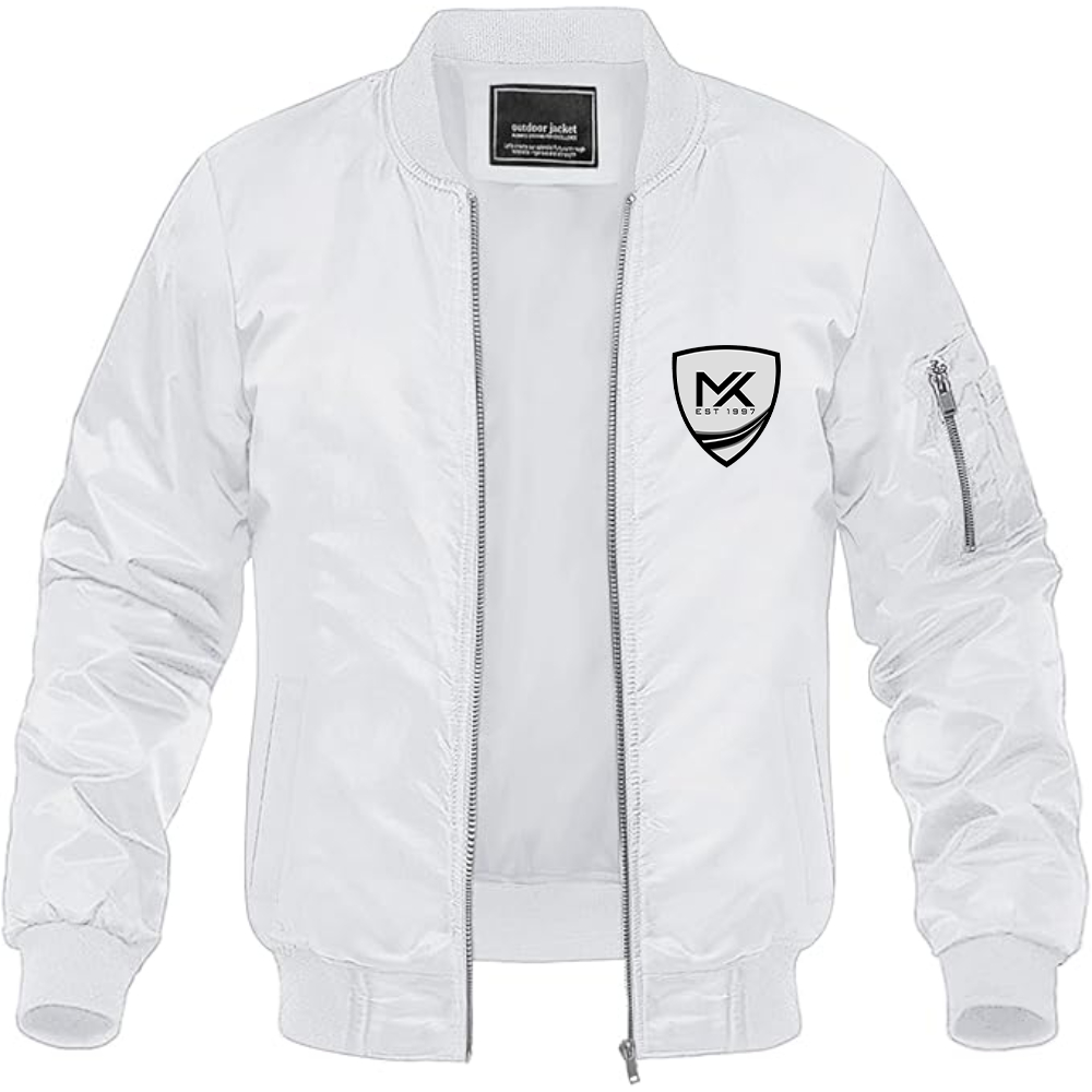 Men's MK Sportscars Logo Lightweight Bomber Jacket Windbreaker Softshell Varsity Jacket Coat