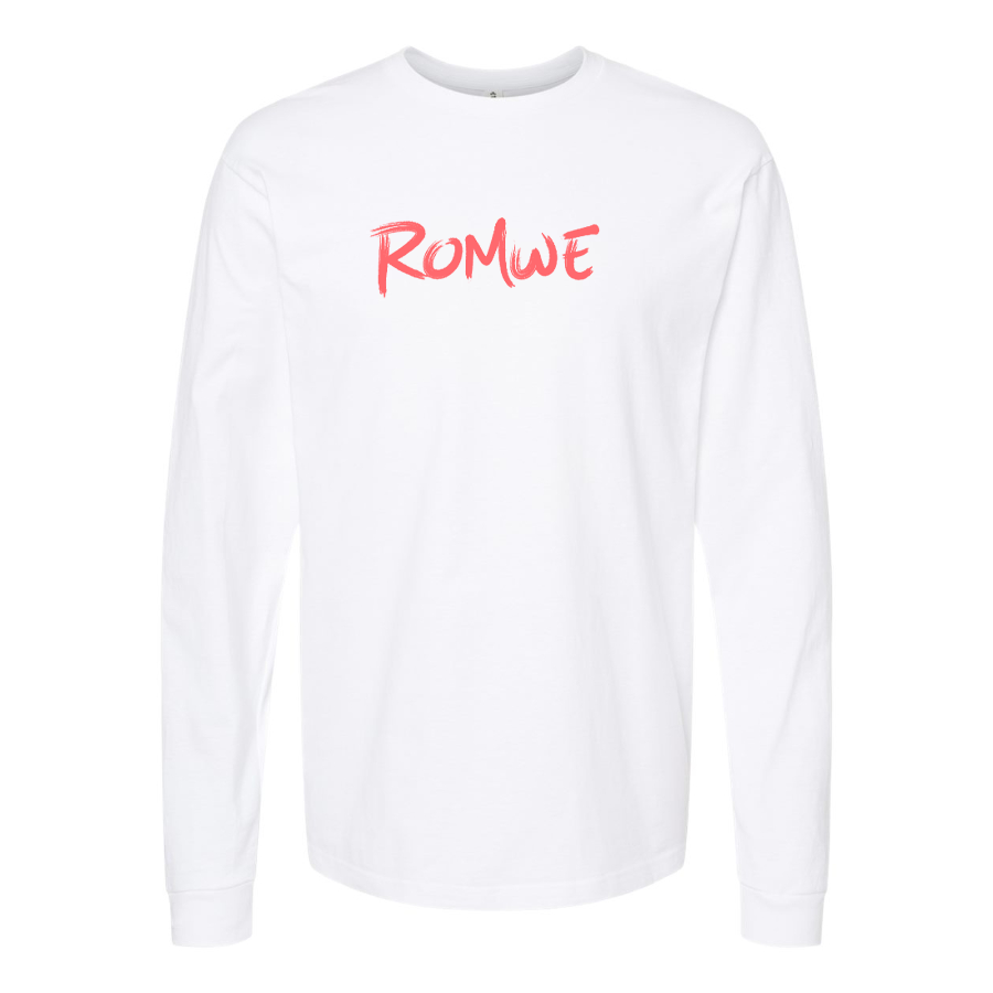 Men's Romwe Logo Long Sleeve T-Shirt