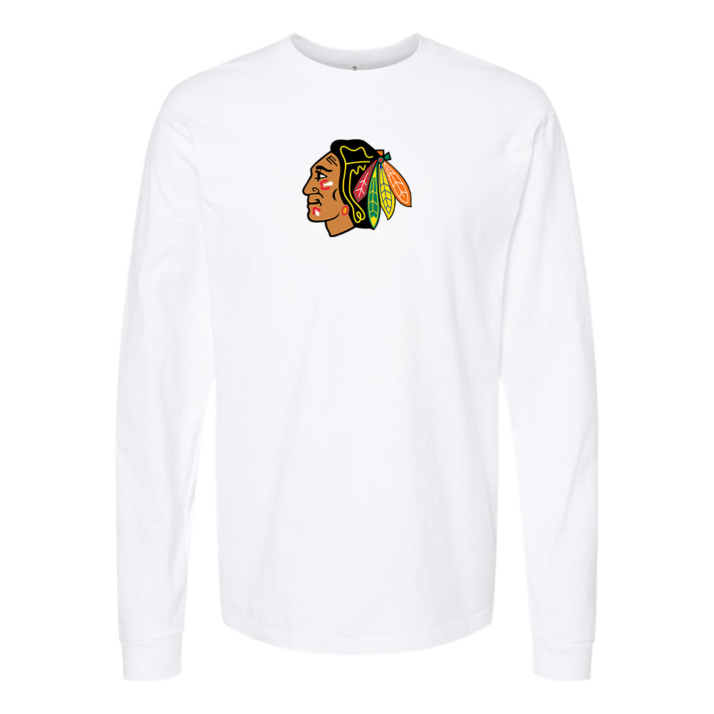 Youth Blackhawks Logo Cotton Long Sleeve T-Shirt