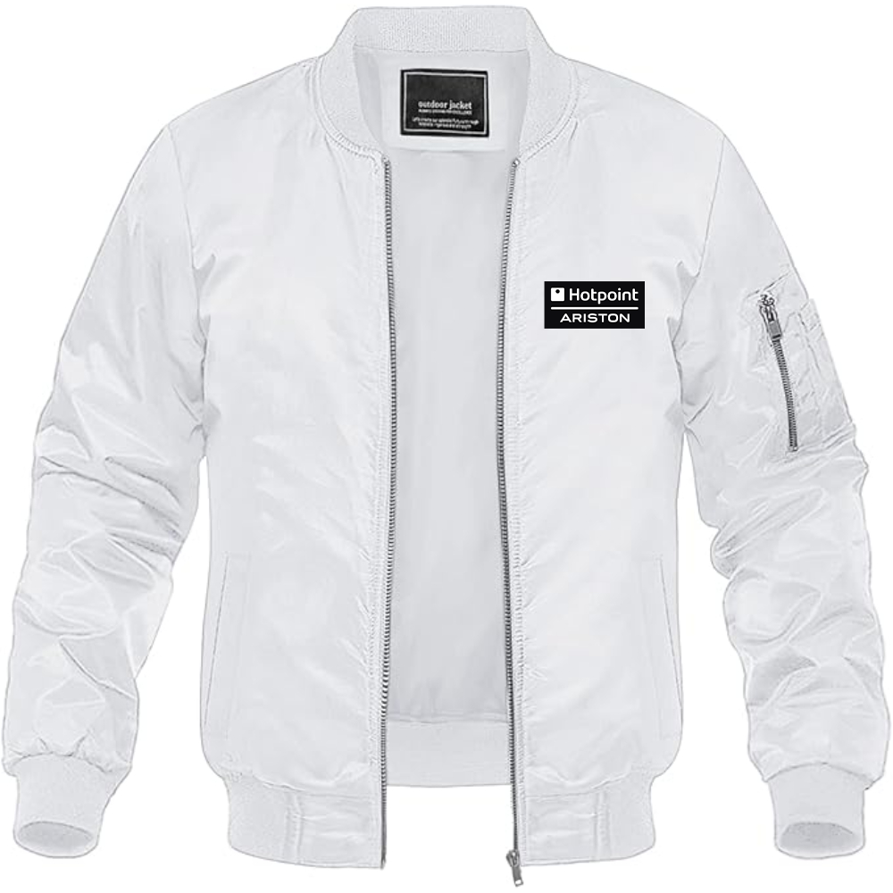 Men's Hotpoint-Ariston Logo Lightweight Bomber Jacket Windbreaker Softshell Varsity Jacket Coat