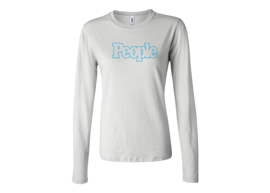 BELLA CANVAS Women’s People Magazine Logo Jersey Long Sleeve Tee