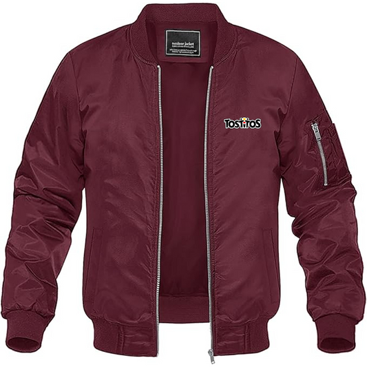 Men's Tostitos Logo Lightweight Bomber Jacket Windbreaker Softshell Varsity Jacket Coat