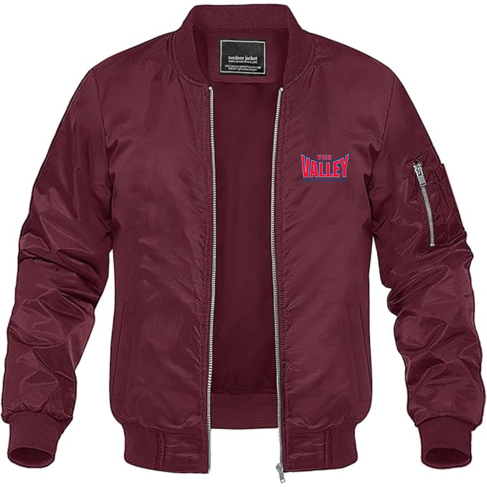 Men's Missouri Valley Conference Logo Lightweight Bomber Jacket Windbreaker Softshell Varsity Jacket Coat