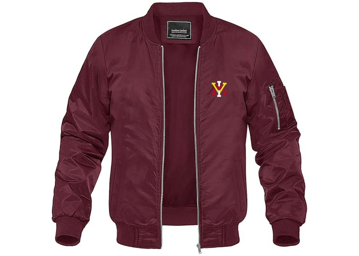 Men's VMI Keydets Lightweight Bomber Jacket Windbreaker Softshell Varsity Jacket Coat