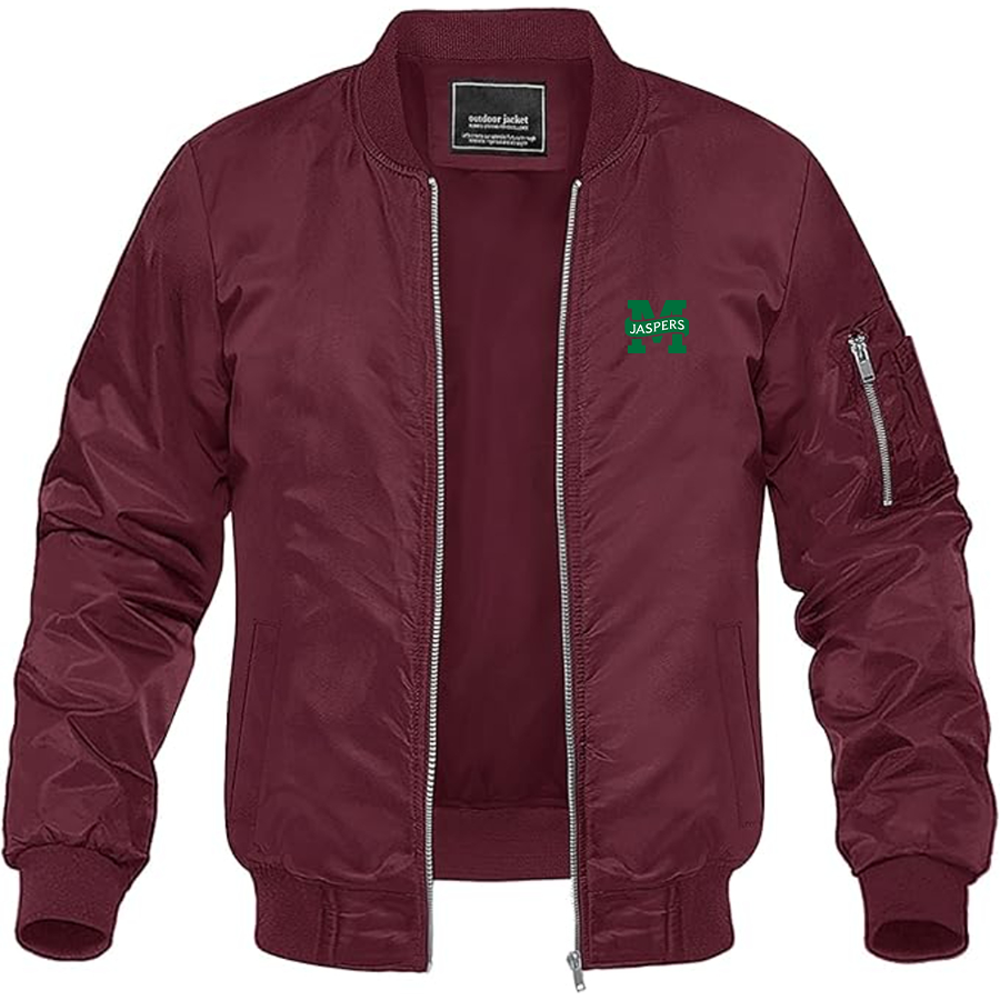 Men's Manhattan Jaspers Logo Lightweight Bomber Jacket Windbreaker Softshell Varsity Jacket Coat