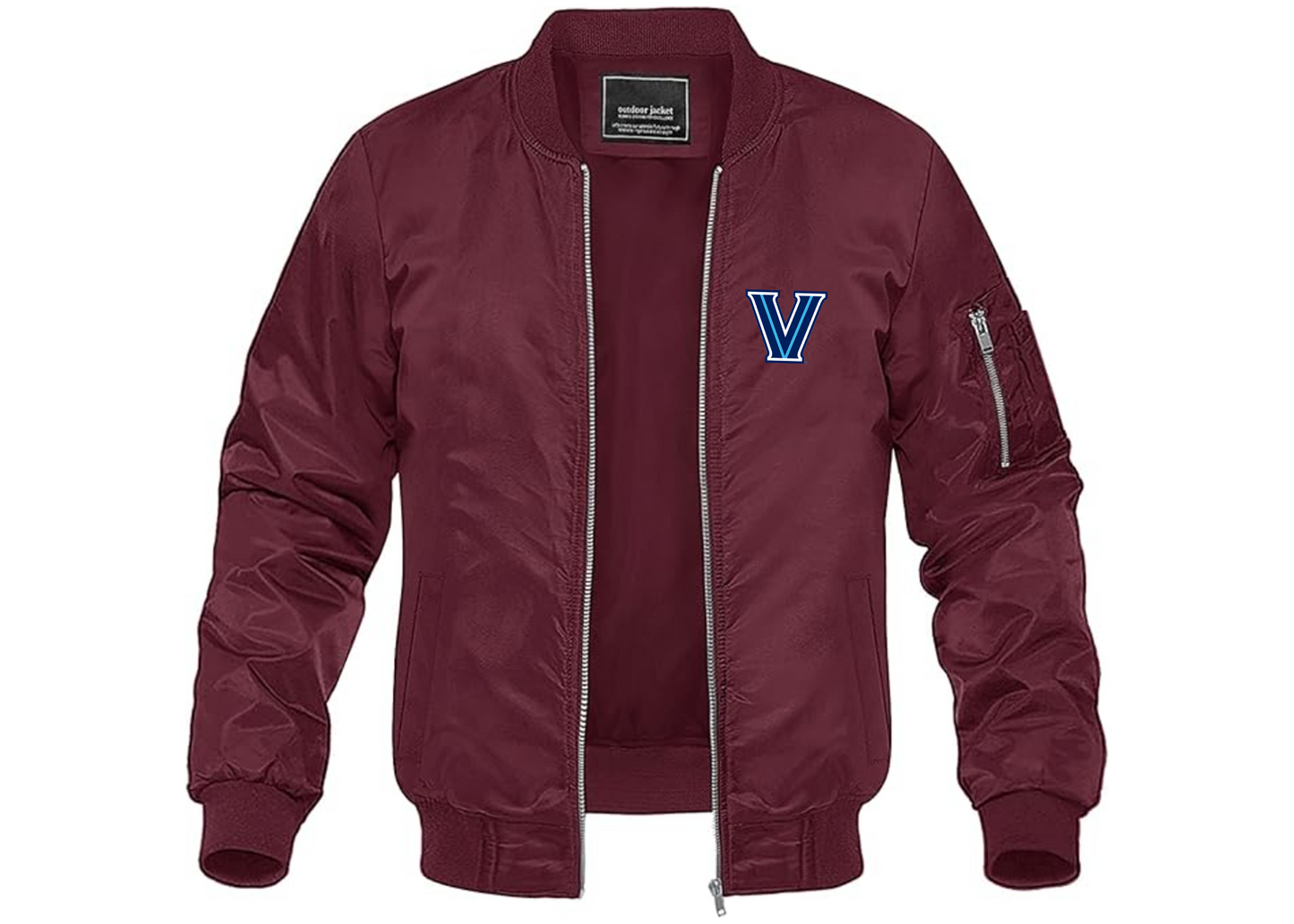 Men's Villanova Wildcats Lightweight Bomber Jacket Windbreaker Softshell Varsity Jacket Coat