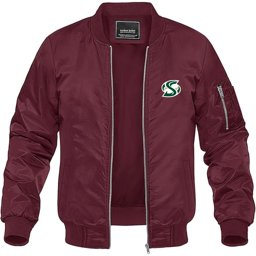 Men's Sacramento State Hornets Logo  Lightweight Bomber Jacket Windbreaker Softshell Varsity Jacket Coat
