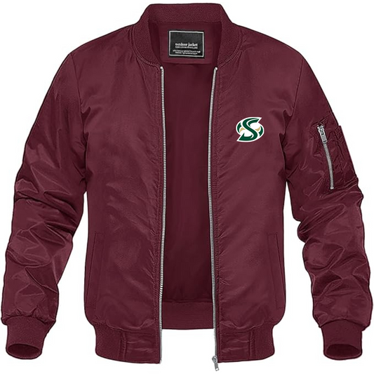Men's Sacramento State Hornets Logo  Lightweight Bomber Jacket Windbreaker Softshell Varsity Jacket Coat
