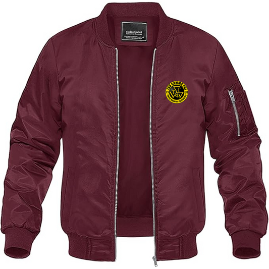 Men's Triskelion Logo Lightweight Bomber Jacket Windbreaker Softshell Varsity Jacket Coat