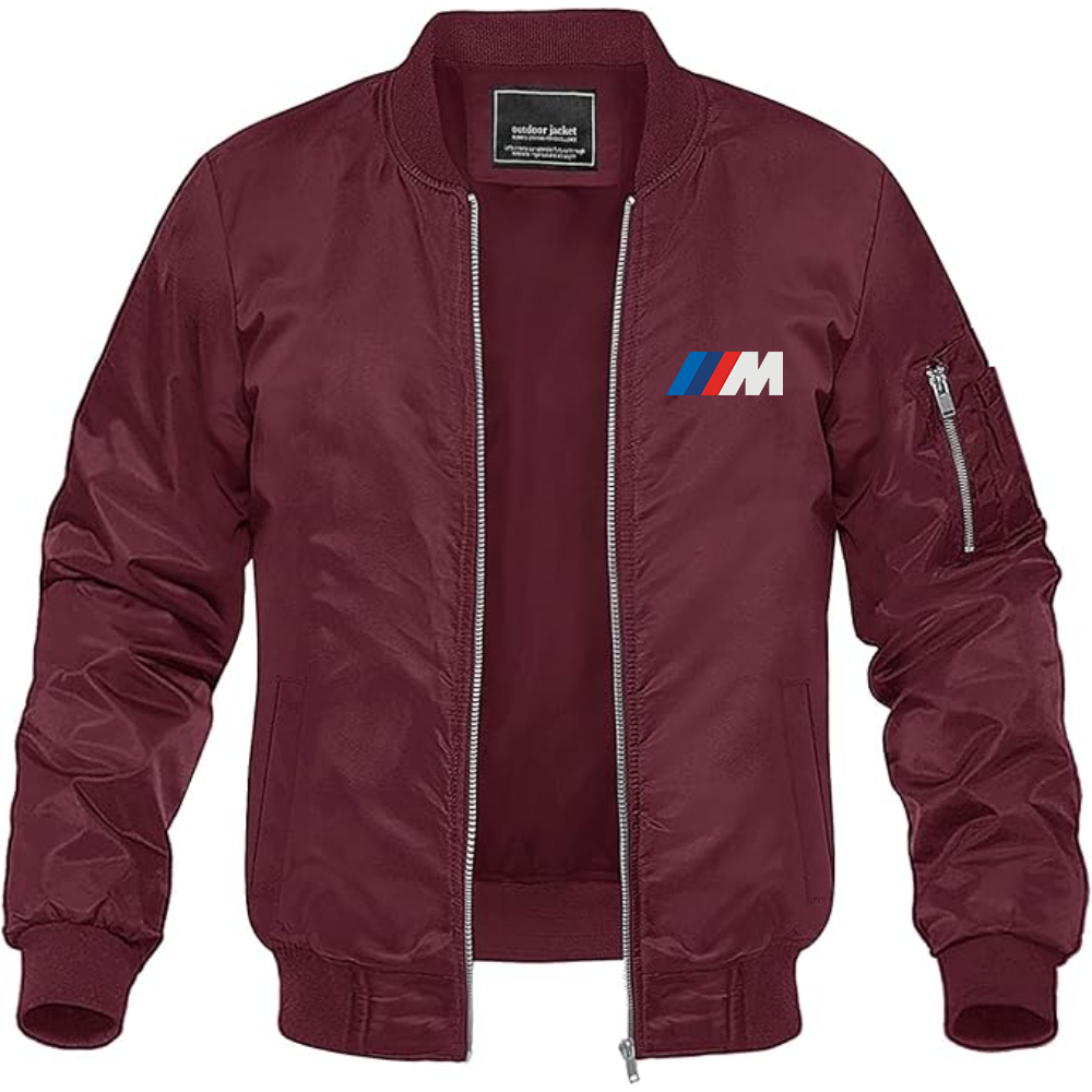 BMW M Logo Lightweight Bomber Jacket Windbreaker Softshell Varsity Jacket Coat
