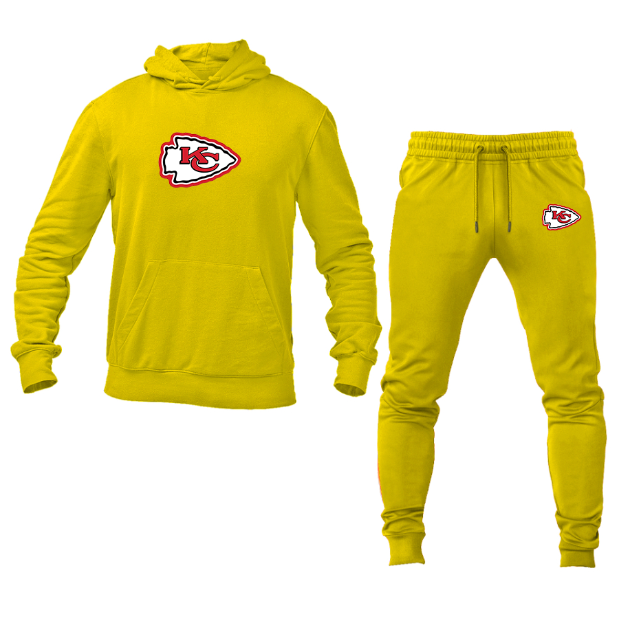 Men's KC Chiefs Logo Hoodie Joggers Set